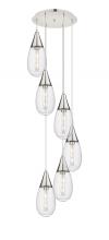  116-450-1P-PN-G450-6SCL - Malone - 6 Light - 17 inch - Polished Nickel - Multi Pendant