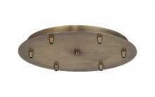  116-BB - 6 Light Round Multi Port Canopy