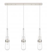  123-452-1P-PN-G452-4CL - Milan - 3 Light - 36 inch - Polished Nickel - Linear Pendant