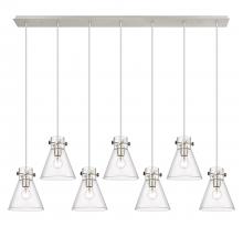  127-410-1PS-PN-G411-8CL - Newton Cone - 7 Light - 52 inch - Polished Nickel - Linear Pendant