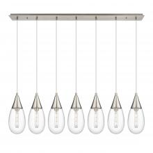  127-450-1P-SN-G450-6CL - Malone - 7 Light - 50 inch - Brushed Satin Nickel - Linear Pendant