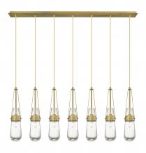  127-452-1P-BB-G452-4CL - Milan - 7 Light - 48 inch - Brushed Brass - Linear Pendant