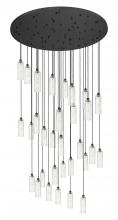  160BK-B-31P-BK-G434-12SDY - Crown Point - 31 Light - 60 inch - Matte Black - Multi Pendant