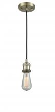  200C-AB - Bare Bulb - 1 Light - 3 inch - Antique Brass - Cord hung - Mini Pendant