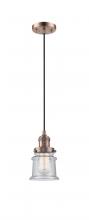  201C-AB-G1 - Halophane - 1 Light - 9 inch - Antique Brass - Cord hung - Mini Pendant