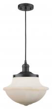  201C-BK-G541 - Oxford - 1 Light - 12 inch - Matte Black - Cord hung - Mini Pendant