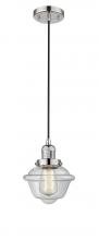  201C-PN-G532-LED - Oxford - 1 Light - 7 inch - Polished Nickel - Cord hung - Mini Pendant