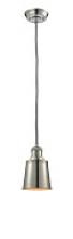 Innovations Lighting 201C-PN-M9 - Addison - 1 Light - 5 inch - Polished Nickel - Cord hung - Mini Pendant