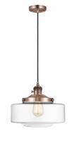  201CSW-AC-G692-12 - Bridgeton - 1 Light - 16 inch - Antique Copper - Cord hung - Mini Pendant