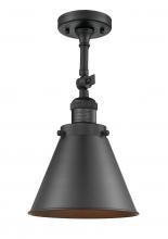  201F-BK-M13-BK - Appalachian - 1 Light - 8 inch - Matte Black - Semi-Flush Mount