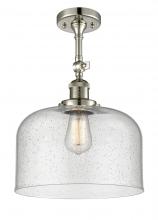  201F-PN-G74-L - Bell - 1 Light - 12 inch - Polished Nickel - Semi-Flush Mount