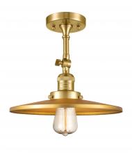  201F-SG-MFR-SG-12 - Railroad - 1 Light - 12 inch - Satin Gold - Semi-Flush Mount