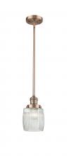  201S-AC-G302 - Colton - 1 Light - 6 inch - Antique Copper - Stem Hung - Mini Pendant