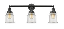  205-BK-G184 - Canton - 3 Light - 30 inch - Matte Black - Bath Vanity Light