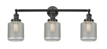  205-BK-G262 - Stanton - 3 Light - 32 inch - Matte Black - Bath Vanity Light