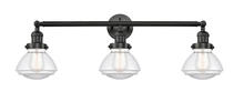  205-BK-G322 - Olean - 3 Light - 31 inch - Matte Black - Bath Vanity Light