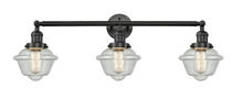  205-BK-G534 - Oxford - 3 Light - 34 inch - Matte Black - Bath Vanity Light