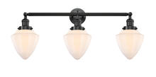  205-OB-G661-7 - Bullet - 3 Light - 34 inch - Oil Rubbed Bronze - Bath Vanity Light