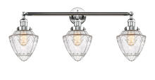  205-PC-G664-7 - Bullet - 3 Light - 34 inch - Polished Chrome - Bath Vanity Light