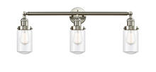  205-SN-G312 - Dover - 3 Light - 31 inch - Brushed Satin Nickel - Bath Vanity Light