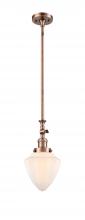  206-AC-G661-7 - Bullet - 1 Light - 7 inch - Antique Copper - Stem Hung - Mini Pendant