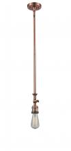  206-AC - Bare Bulb - 1 Light - 3 inch - Antique Copper - Stem Hung - Mini Pendant