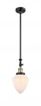  206-BAB-G661-7 - Bullet - 1 Light - 7 inch - Black Antique Brass - Stem Hung - Mini Pendant