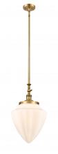  206-BB-G661-12 - Bullet - 1 Light - 12 inch - Brushed Brass - Stem Hung - Mini Pendant