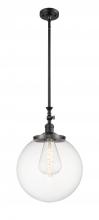 Innovations Lighting 206-BK-G202-14 - Beacon - 1 Light - 12 inch - Matte Black - Stem Hung - Mini Pendant