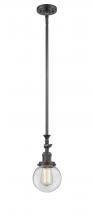  206-OB-G202-6 - Beacon - 1 Light - 6 inch - Oil Rubbed Bronze - Stem Hung - Mini Pendant