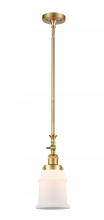  206-SG-G181 - Canton - 1 Light - 6 inch - Satin Gold - Stem Hung - Mini Pendant