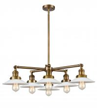  207-6CR-BB-G1 - Halophane 6 Light Chandelier