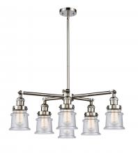  207-6CR-PN-G184S - Small Canton 6 Light Chandelier