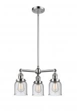  207-PC-G54-LED - Bell - 3 Light - 19 inch - Polished Chrome - Stem Hung - Chandelier