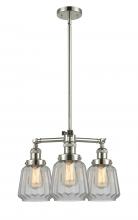  207-PN-G142 - Chatham - 3 Light - 24 inch - Polished Nickel - Stem Hung - Chandelier