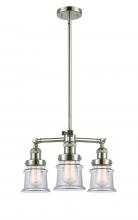  207-PN-G182S-LED - Canton - 3 Light - 18 inch - Polished Nickel - Stem Hung - Chandelier