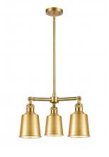  207-SG-M9-SG - Addison - 3 Light - 19 inch - Satin Gold - Stem Hung - Chandelier