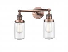  208-AC-G314 - Dover - 2 Light - 14 inch - Antique Copper - Bath Vanity Light