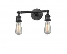  208-BK - Bare Bulb - 2 Light - 11 inch - Matte Black - Bath Vanity Light