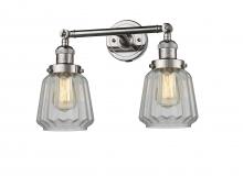 Innovations Lighting 208-PN-G142-LED - Chatham - 2 Light - 16 inch - Polished Nickel - Bath Vanity Light