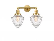  208-SG-G664-7 - Bullet - 2 Light - 18 inch - Satin Gold - Bath Vanity Light