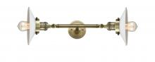  208L-AB-G1-LED - Halophane - 2 Light - 9 inch - Antique Brass - Bath Vanity Light