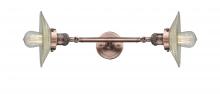  208L-AC-G2-LED - Halophane - 2 Light - 9 inch - Antique Copper - Bath Vanity Light