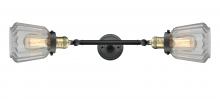 Innovations Lighting 208L-BAB-G142-LED - Chatham - 2 Light - 7 inch - Black Antique Brass - Bath Vanity Light