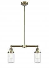  209-AB-G314 - Dover - 2 Light - 21 inch - Antique Brass - Stem Hung - Island Light