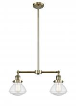  209-AB-G324 - Olean - 2 Light - 22 inch - Antique Brass - Stem Hung - Island Light