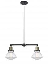  209-BAB-G322 - Olean - 2 Light - 22 inch - Black Antique Brass - Stem Hung - Island Light