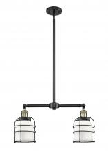  209-BAB-G51-CE - Bell Cage - 2 Light - 21 inch - Black Antique Brass - Stem Hung - Island Light