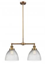  209-BB-G222 - Seneca Falls - 2 Light - 21 inch - Brushed Brass - Stem Hung - Island Light