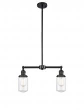  209-BK-G312 - Dover - 2 Light - 21 inch - Matte Black - Stem Hung - Island Light